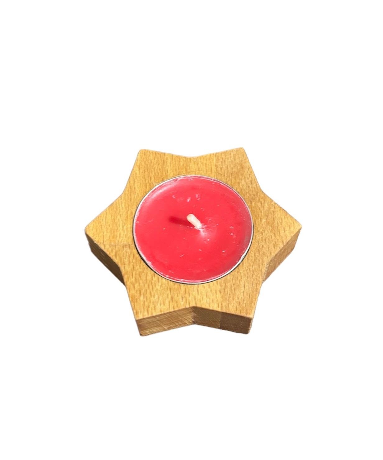 Portacandela in Legno – Modello Stella